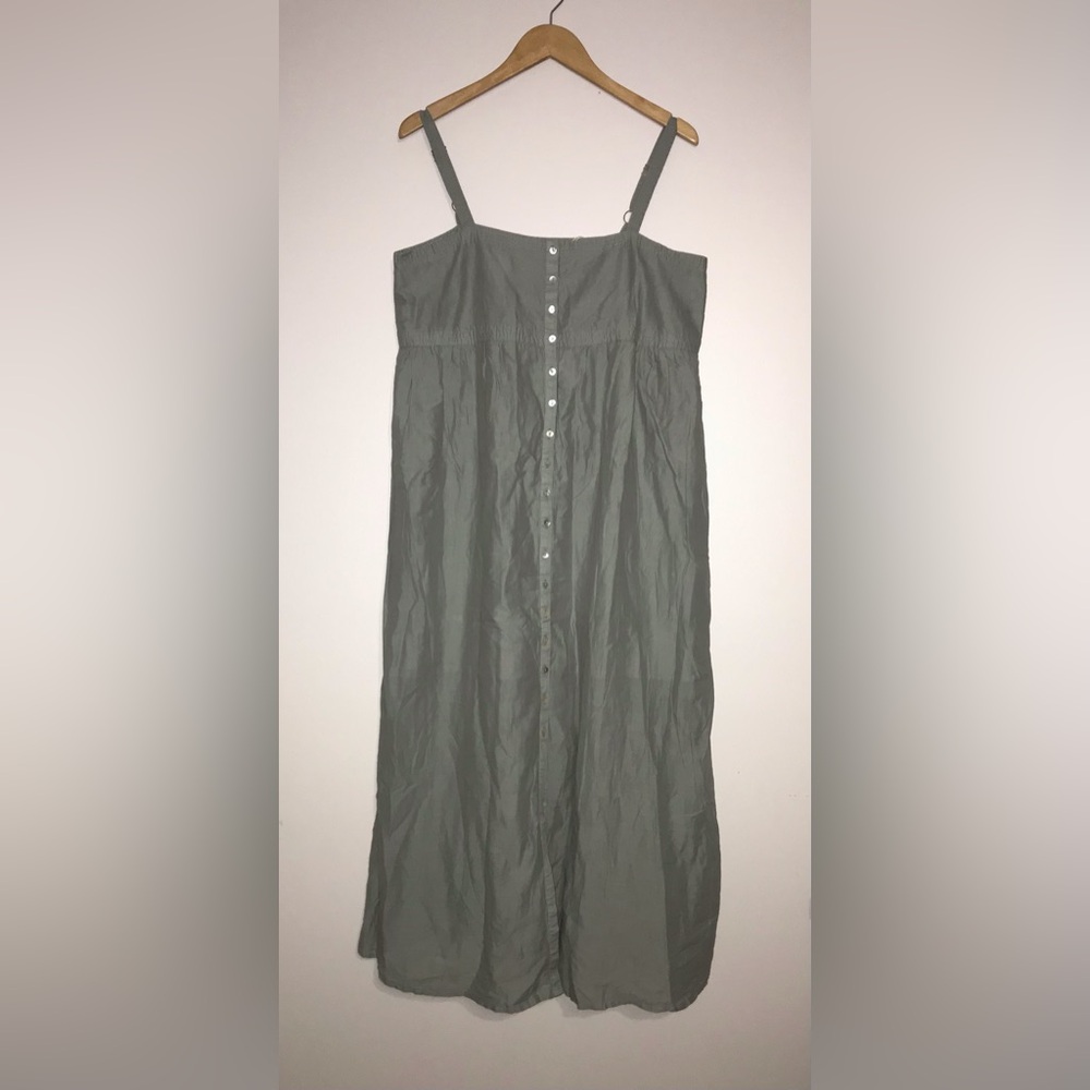 NWT Natural Life- Button Down Sage Green Dress